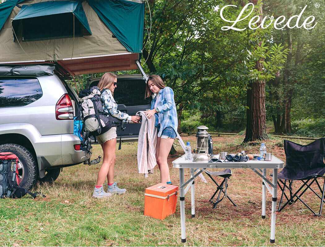 Levede Camping Table Folding Aluminium Portable Picnic Outdoor Foldable BBQ Desk