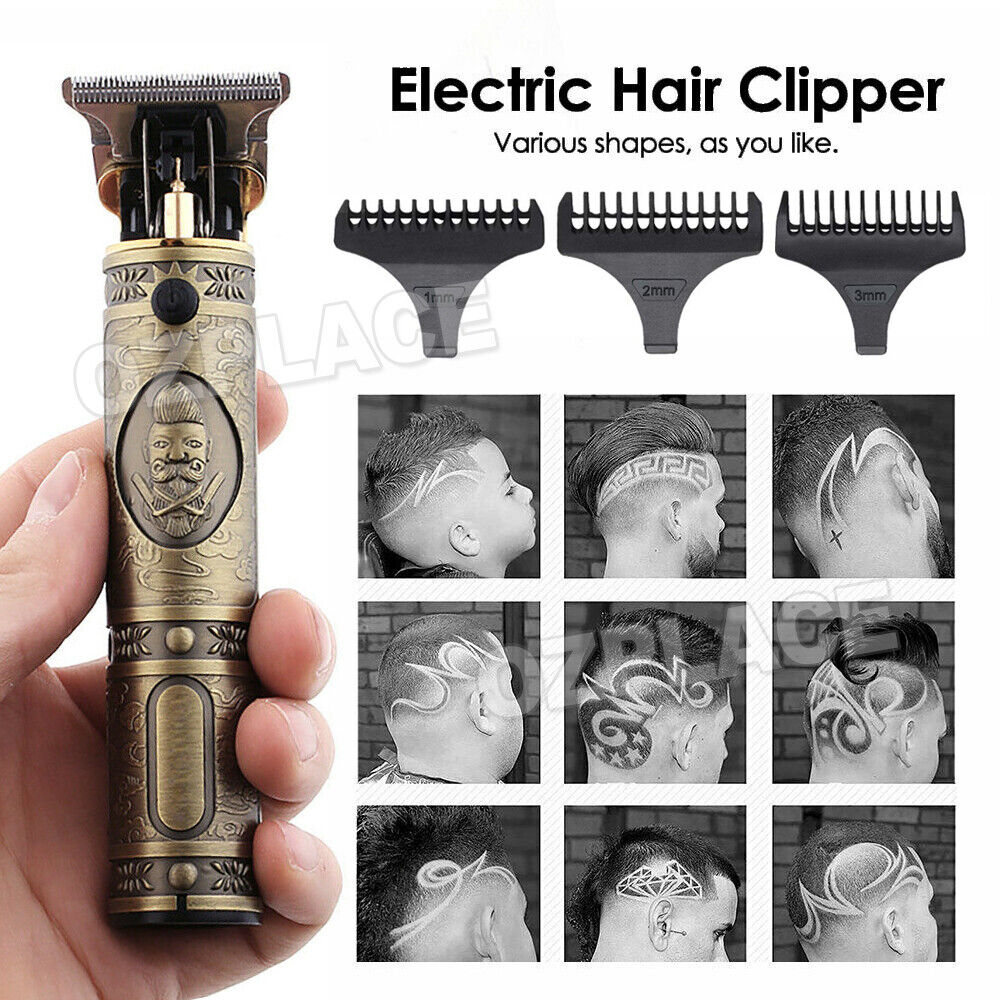 11PCS Men's USB Electric Hair Clippers Trimmer Beard Shaver Cordless Groomer Kit