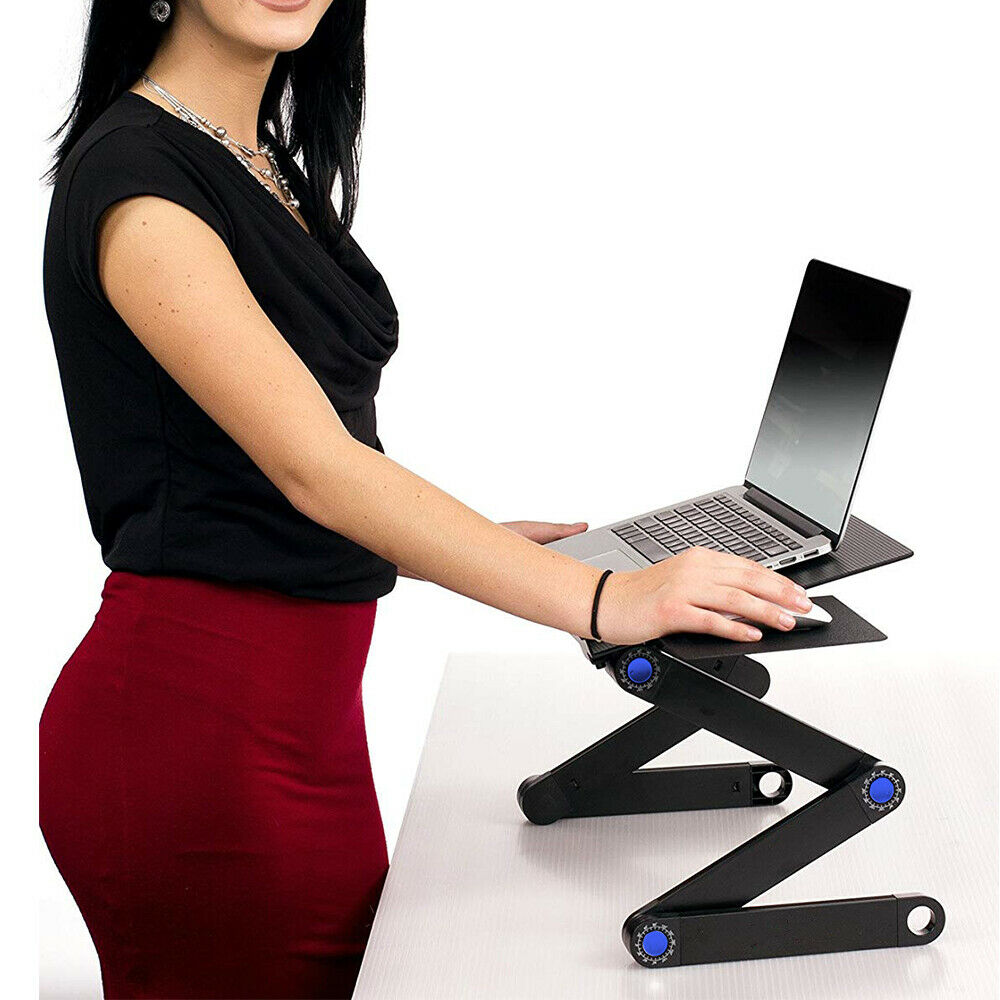 New Portable Foldable Laptop Stand Desk Table Tray Adjustable Sofa Bed Mouse Pad