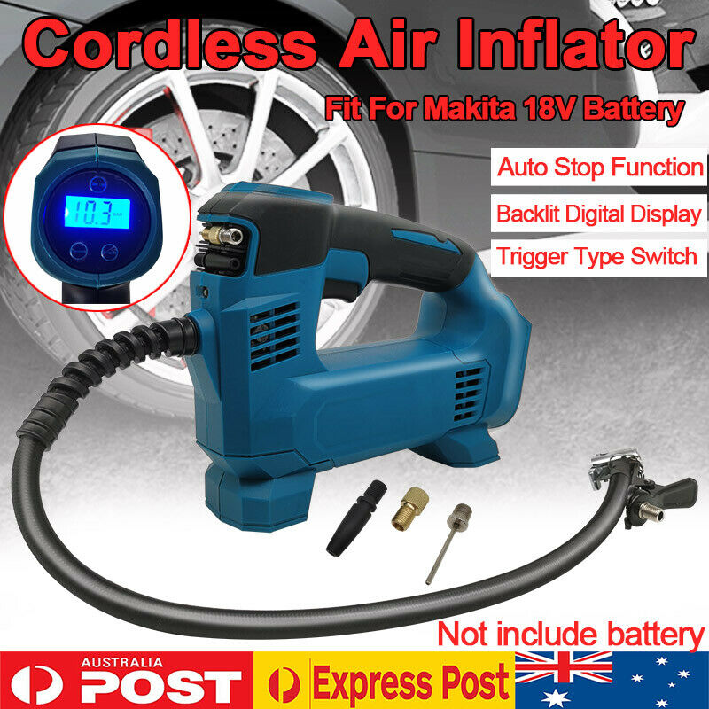 Cordless Digital Pressure Air Compressor Tyre Inflator For Makita 18V Battery