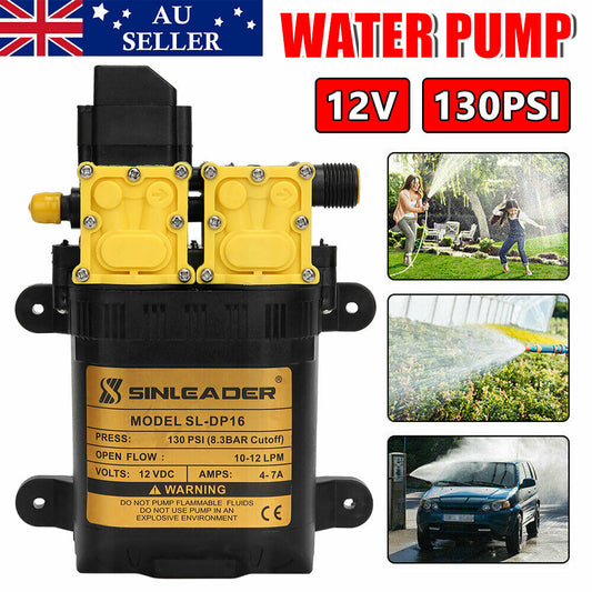 12LPM Caravan 12v Water Pump High Pressure Self-Priming Camping Boat Farm