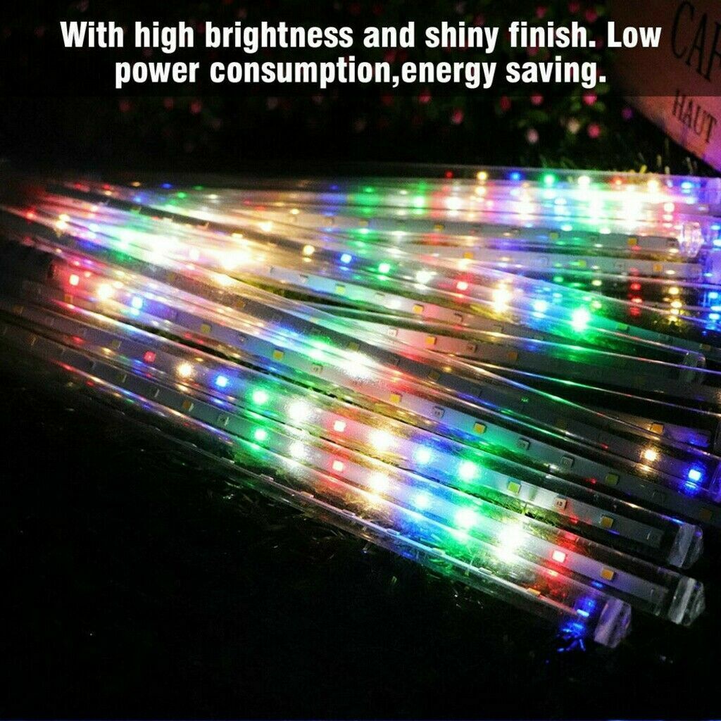 288LED Solar String Light Meteor Shower Rain Tree Flowing Lighting XMAS Party AU