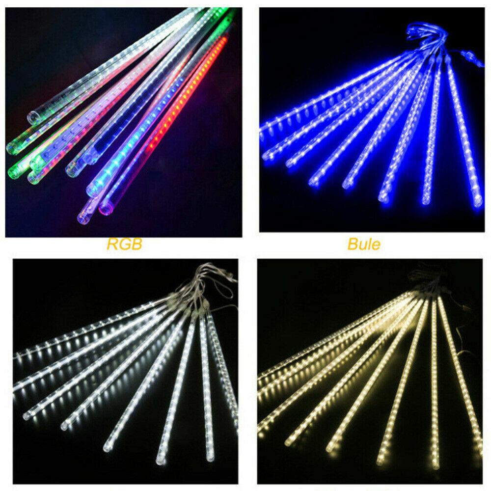 288LED Solar String Light Meteor Shower Rain Tree Flowing Lighting XMAS Party AU