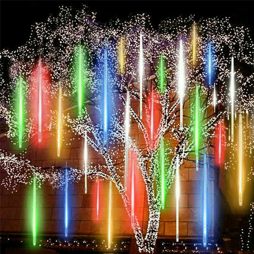 288LED Solar String Light Meteor Shower Rain Tree Flowing Lighting XMAS Party AU