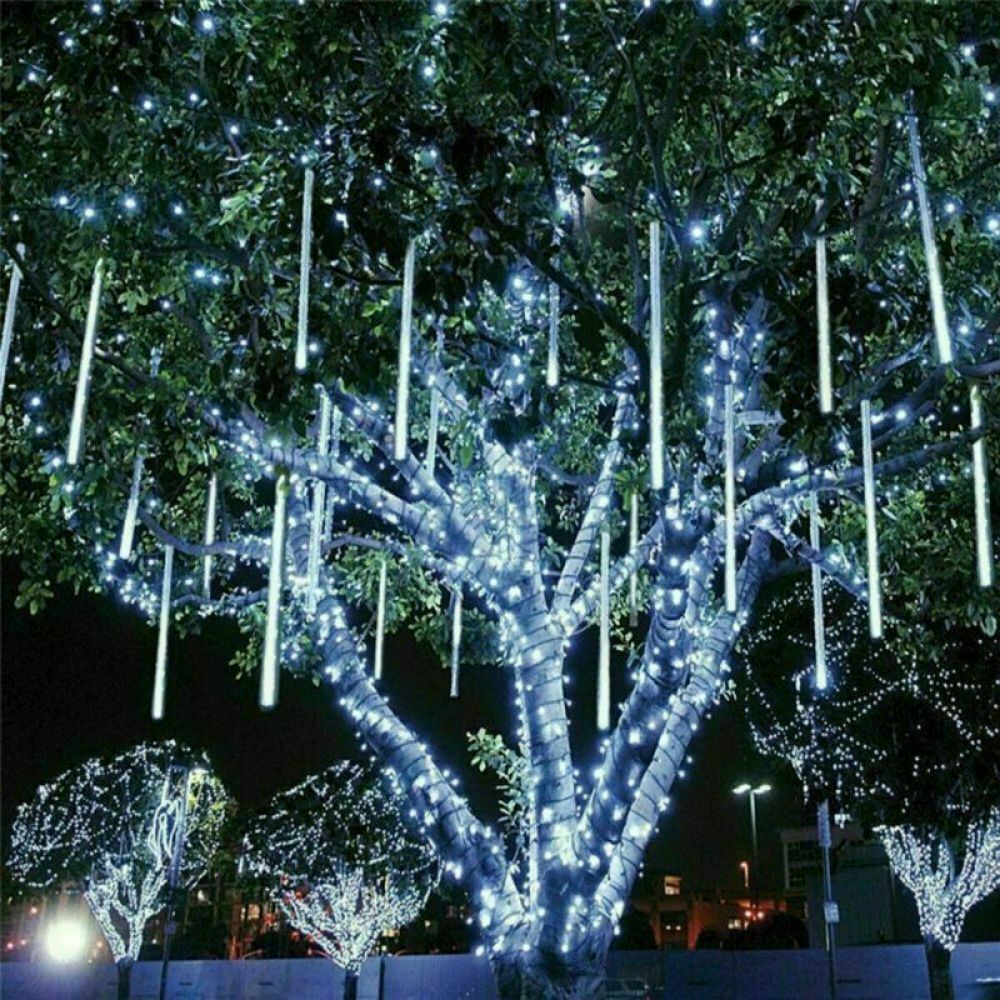 288LED Solar String Light Meteor Shower Rain Tree Flowing Lighting XMAS Party AU