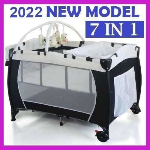 7 In 1 BABY PORTABLE TRAVEL COT BASSINET PLAYPEN PORTACOT