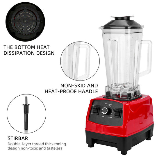 2L HIGH SPEED COMMERCIAL BLENDER MIXER FOOD PROCESSOR ICE CRUSH SMOOTHIE JUICER