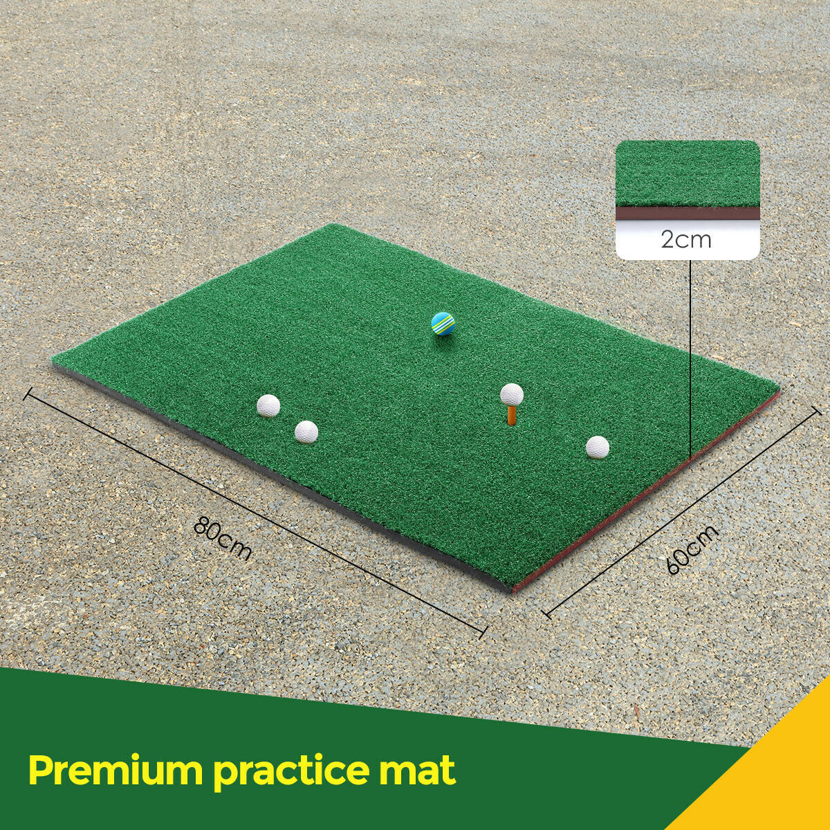 Golf Practice Net and Hitting Mat Set Home Chipping Cage Driving Training Aids