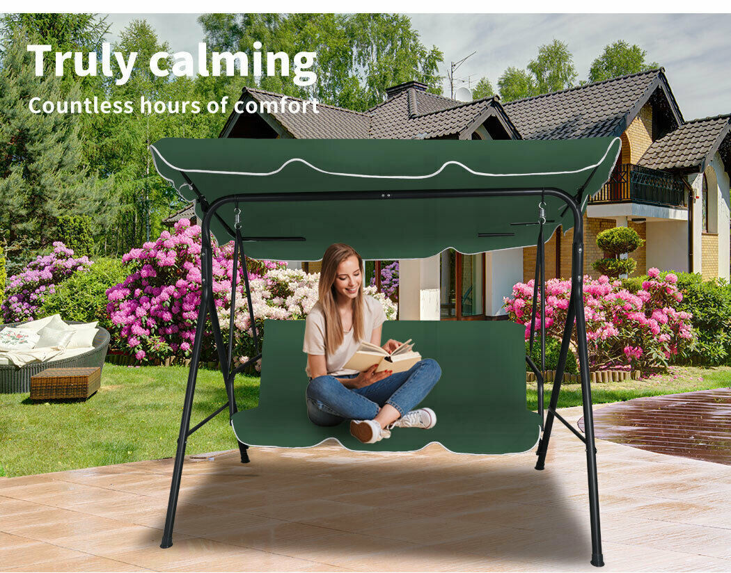 Levede Swing Chair Hammock Outdoor Furniture Garden Canopy 3 Seater Cushion Seat