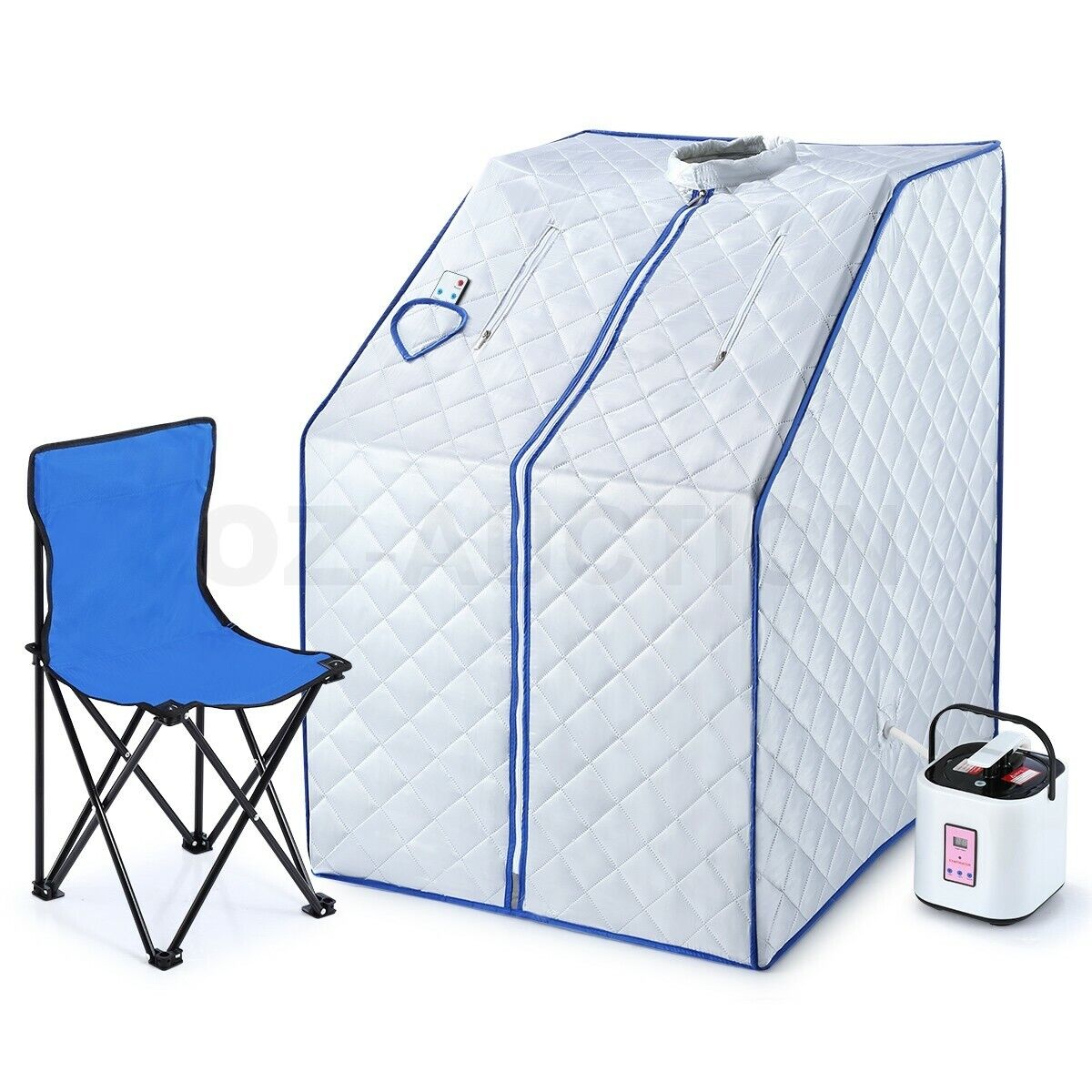 Portable Steam Sauna Tent Home Steamer Skin Body Spa Kit W/Chair+Remote Control