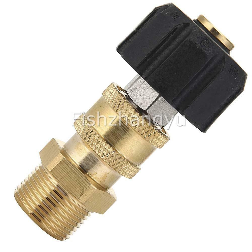 1/4" M22 High Brass Pressure Washer Adapter Set Swivel Quick Connect Kit Outdoor