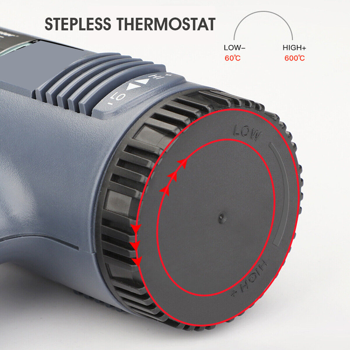 Digital Electric Heat Gun Hot Air Heating Temperature Adjustable Tool 2000W