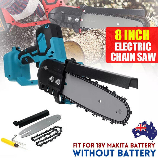 Cordless 8'' Electric One-Hand Wood Cutting Saw Chainsaw For Makita 18V Battery