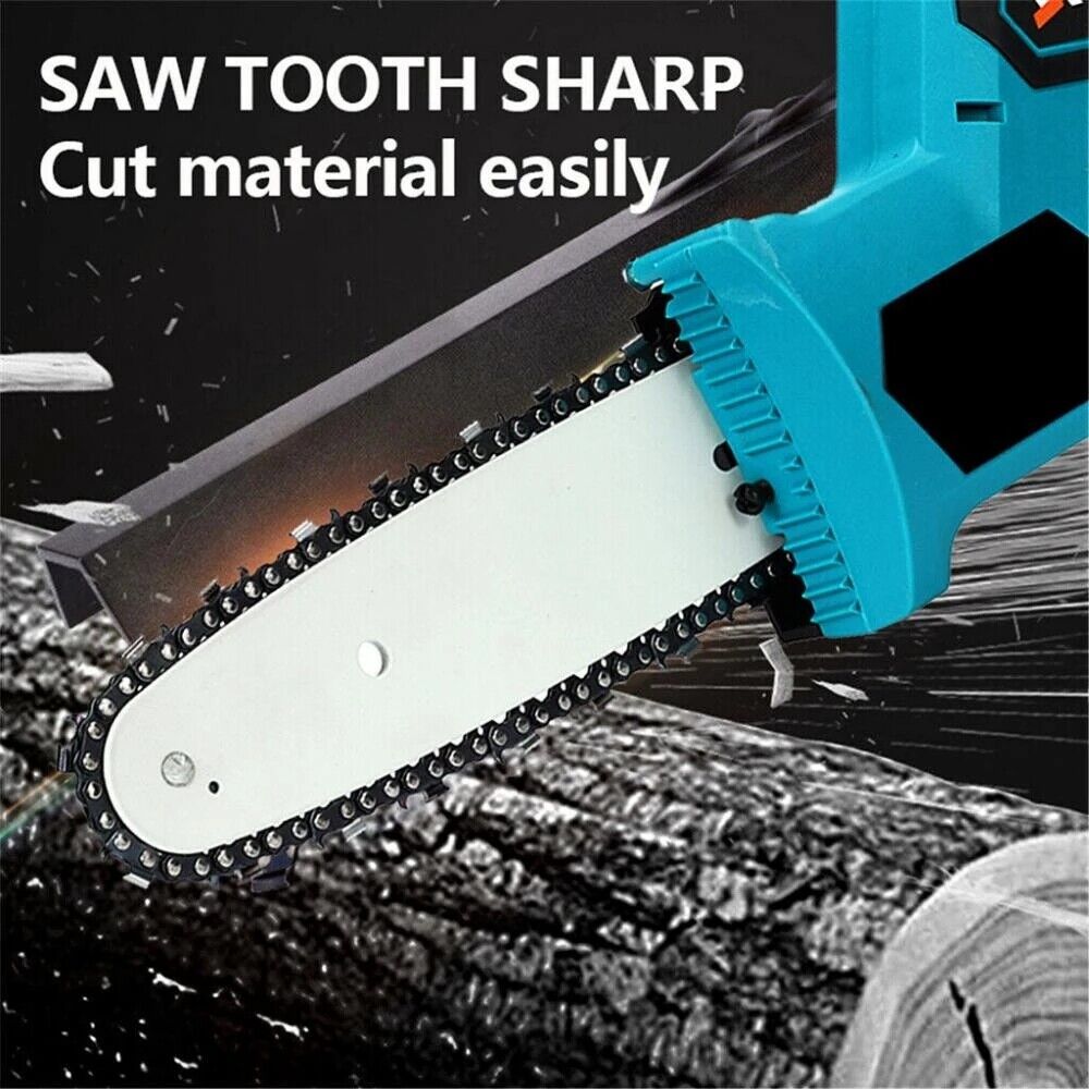 Cordless 8'' Electric One-Hand Wood Cutting Saw Chainsaw For Makita 18V Battery