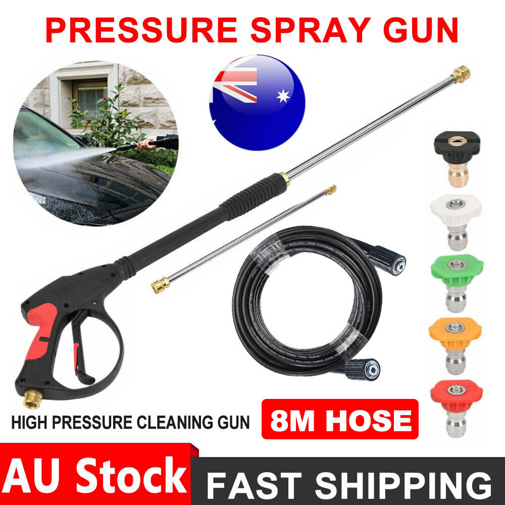 High Pressure Washer Spray Gun Watering Wand Lance Car Water Cleaner +8M Hose