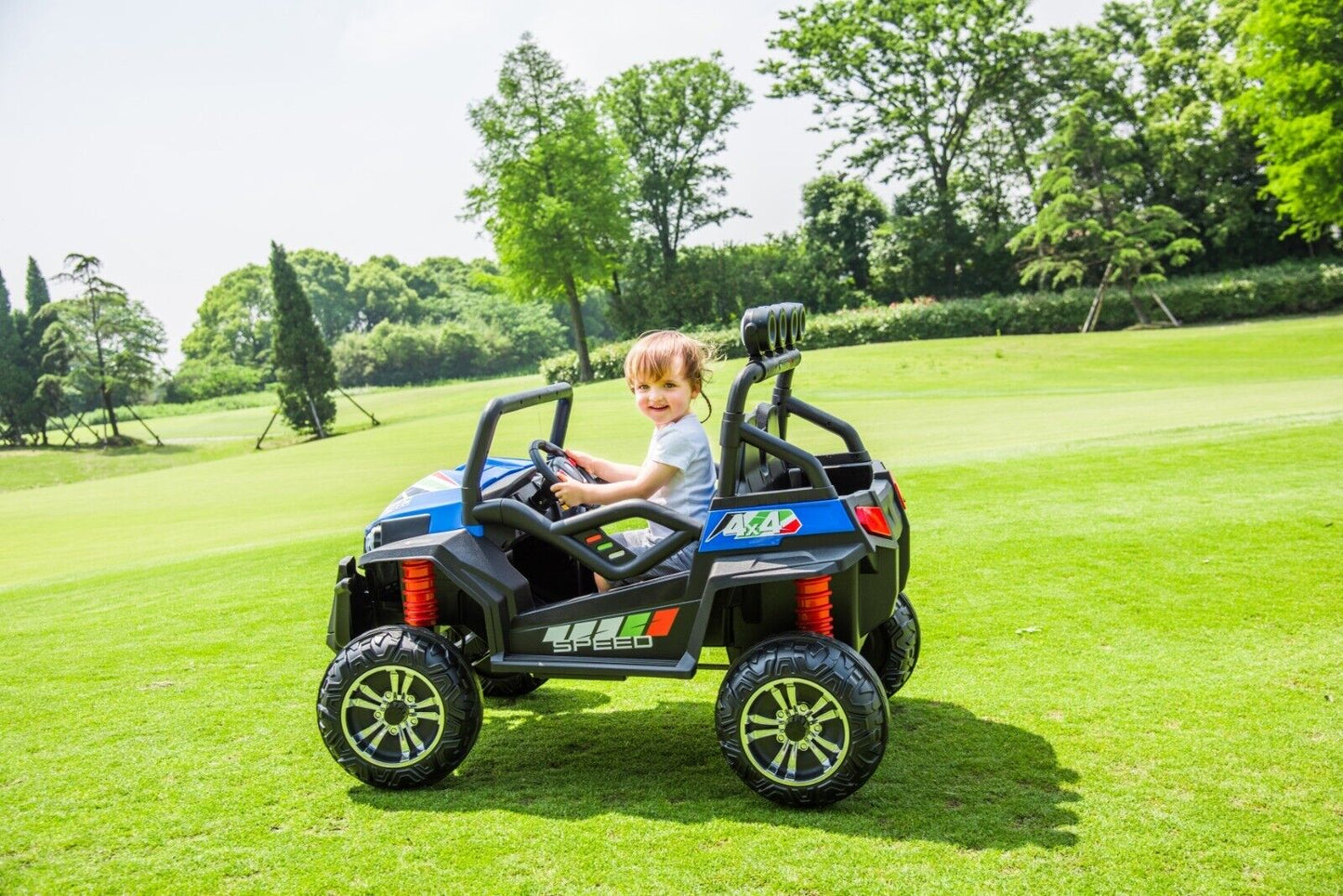 Beach Buggy Speed, 24V Electric Ride On Toy for Kids- Blue