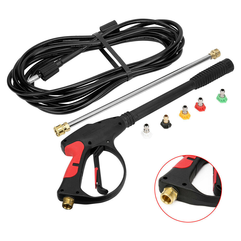 High Pressure Washer Spray Gun Watering Wand Lance Car Water Cleaner +8M Hose