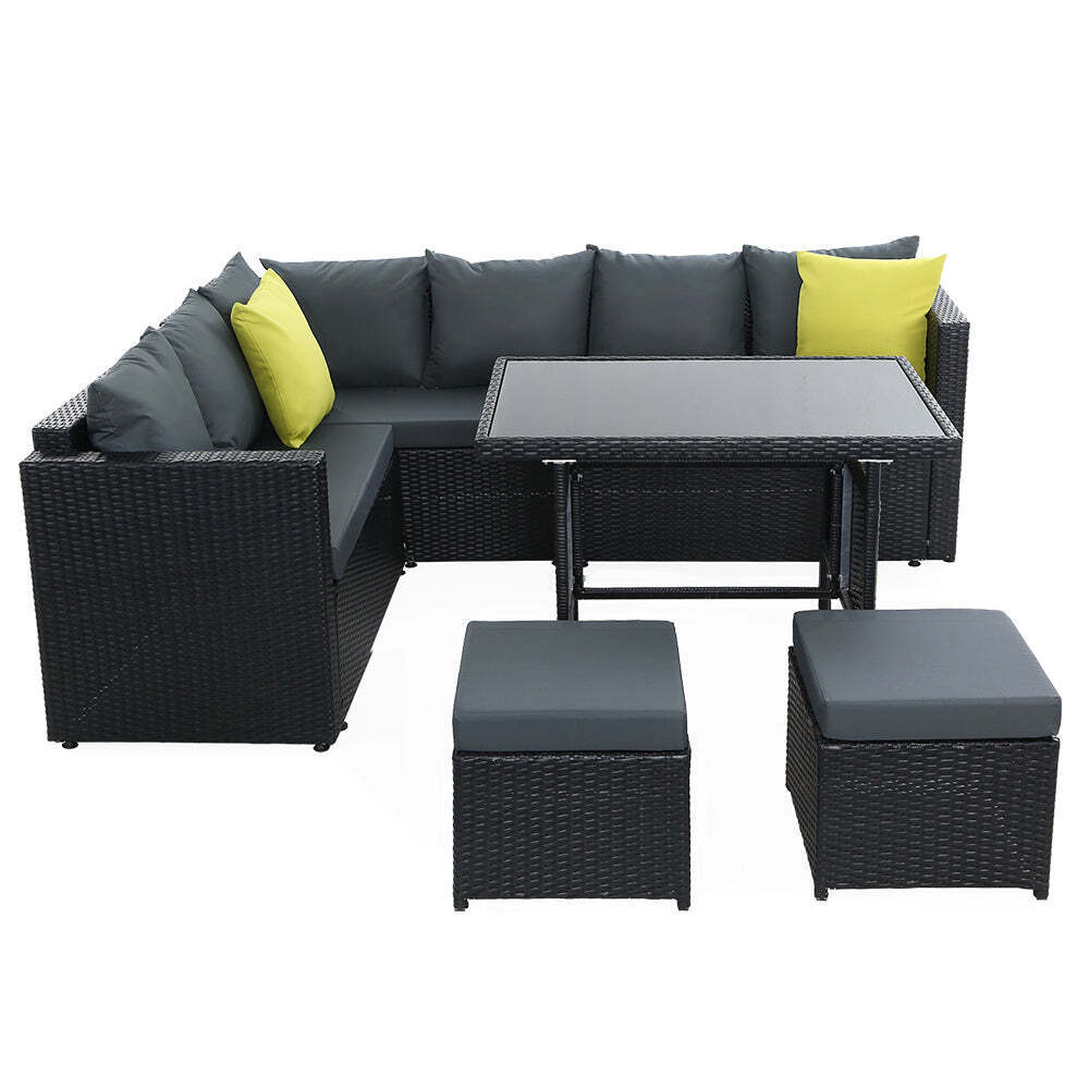 Gardeon Outdoor Furniture Patio Set Dining Sofa Table Chair Lounge Wicker Garden