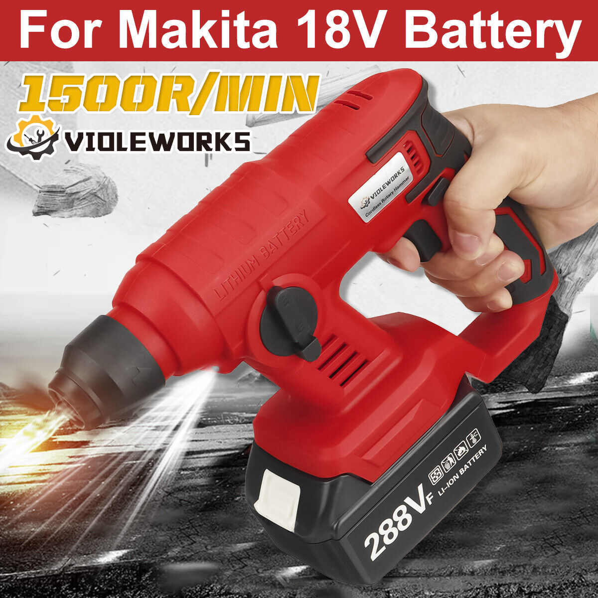 Brushless Cordless Rotary SDS Hammer Impact Drill Body For Makita 18V Battery