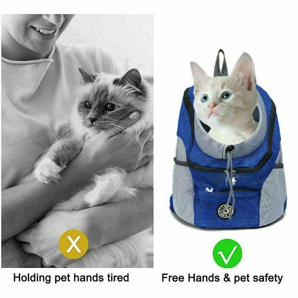 Puppy Travel Mesh Pet Dog Carrier Backpack Front Travel Portable Shoulder Bag AU