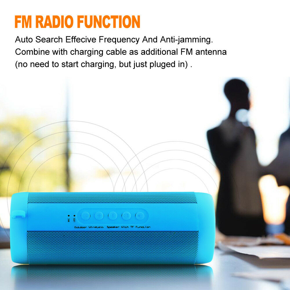 Portable Wireless Bluetooth Stereo Music Waterproof Speaker for iPhone Samsung