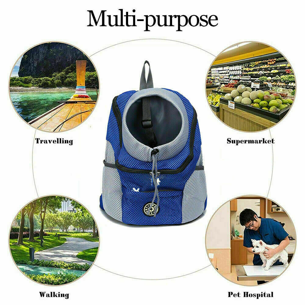 Puppy Travel Mesh Pet Dog Carrier Backpack Front Travel Portable Shoulder Bag AU