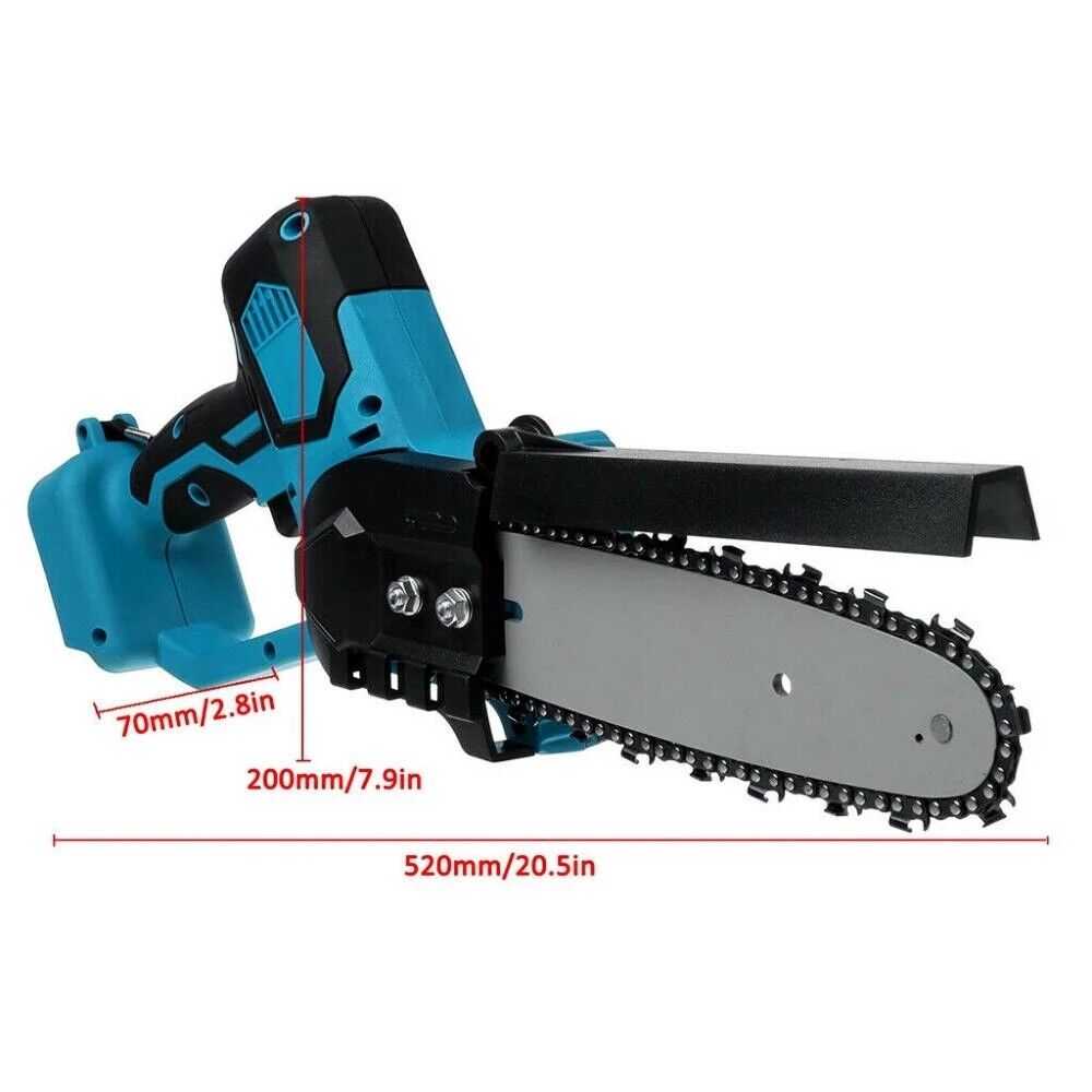 Cordless 8'' Electric One-Hand Wood Cutting Saw Chainsaw For Makita 18V Battery