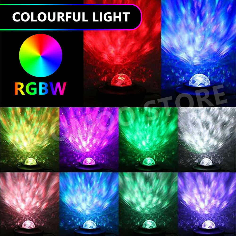 LED Galaxy Starry Night Light Projector Ocean Star Sky Party Baby Kids Room Lamp