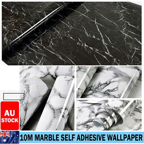 10M Marble Wall Sticker Decor Roll Wallpaper Self Adhesive Contact Paper PVC