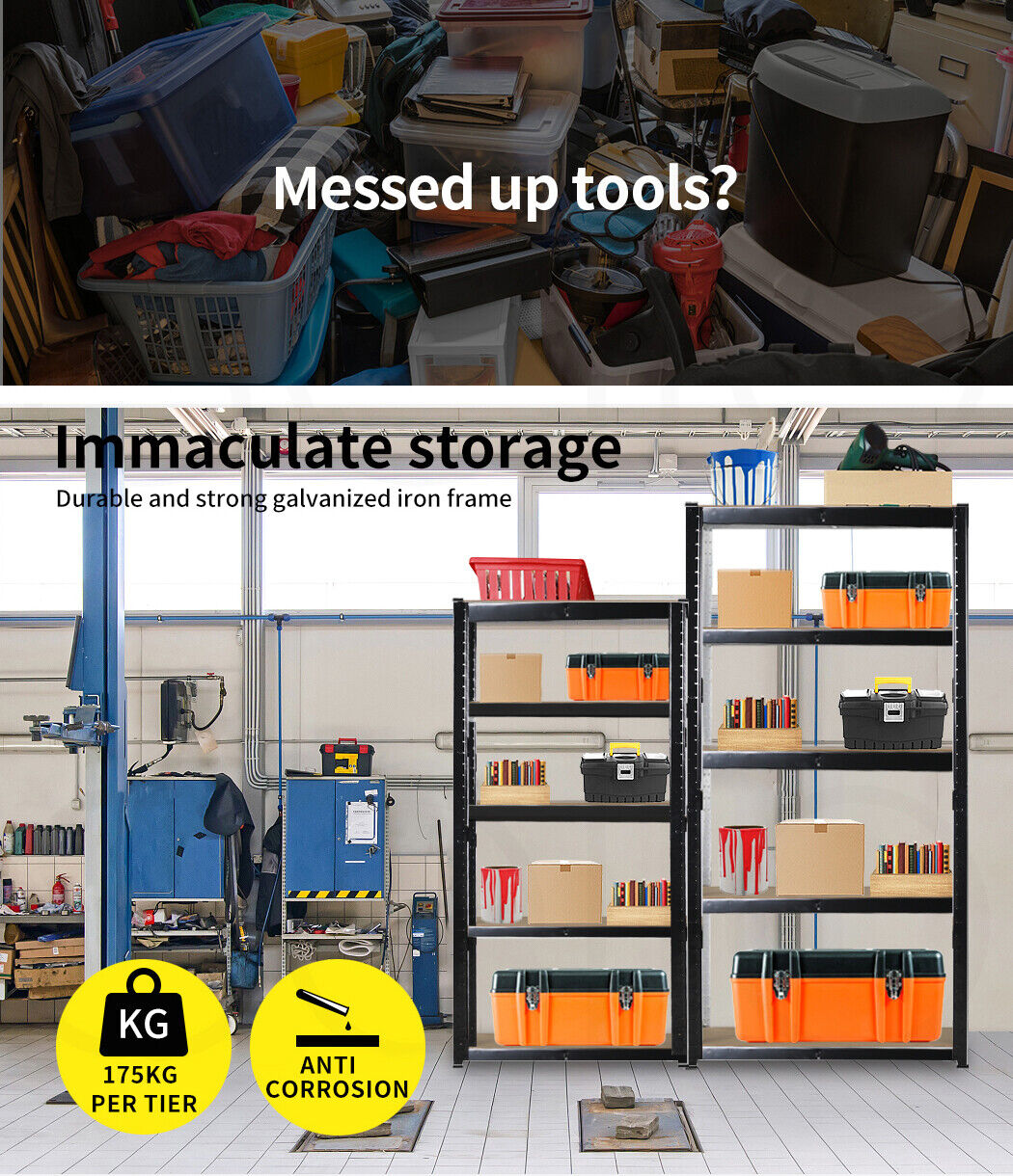 Traderight Warehouse Shelving Garage Shelves Steel Pallet Storage 1.8X0.9X0.4M