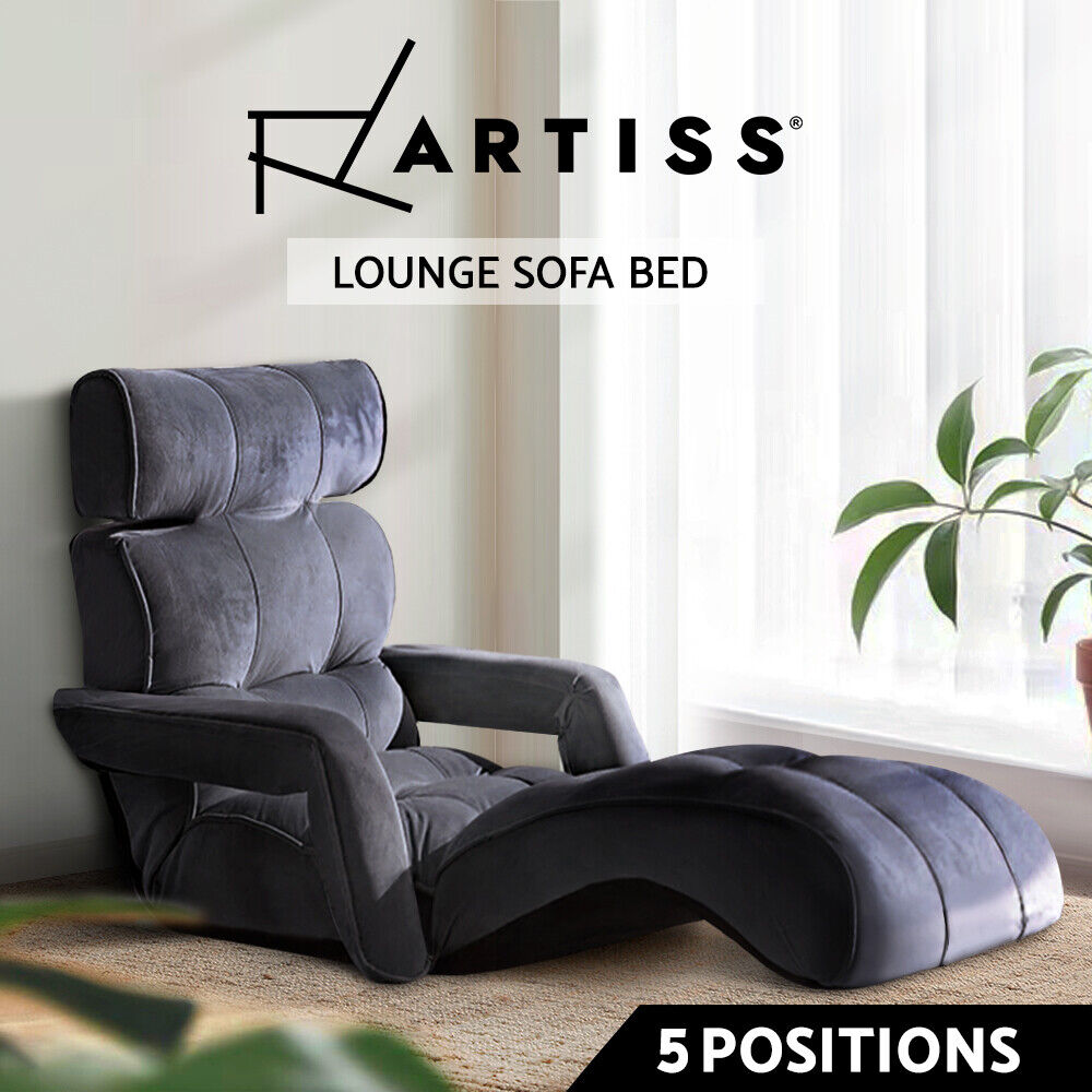 Artiss Lounge Sofa Bed Floor Armchair Folding Chaise Chair Adjustable Recliner