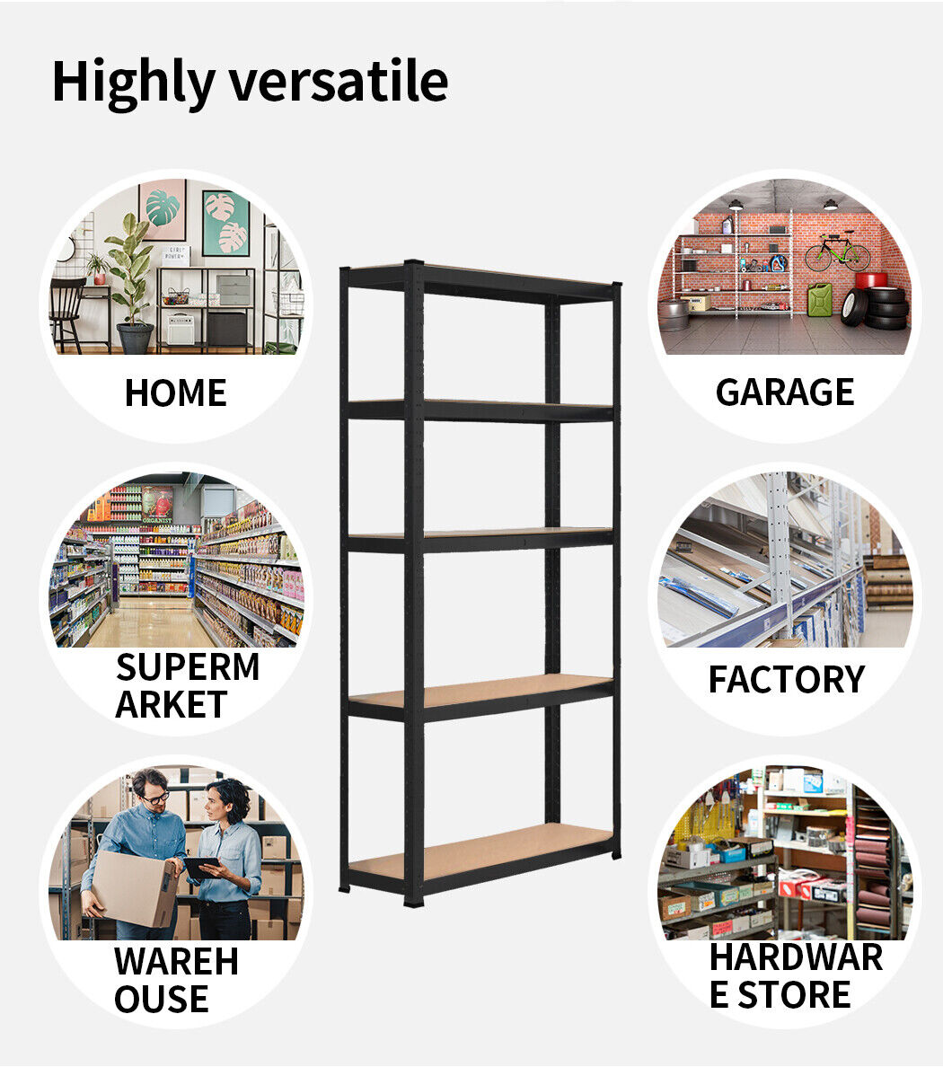 Traderight Warehouse Shelving Garage Shelves Steel Pallet Storage 1.8X0.9X0.4M