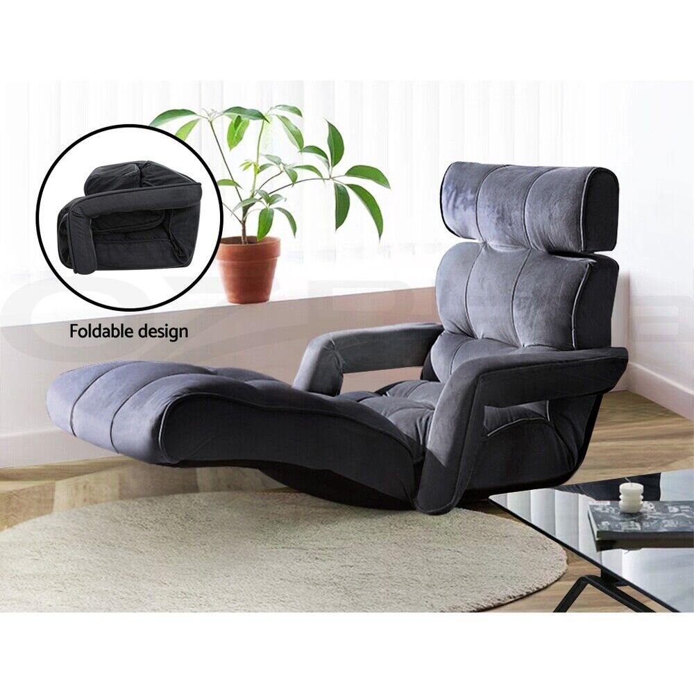 Artiss Lounge Sofa Bed Floor Armchair Folding Chaise Chair Adjustable Recliner