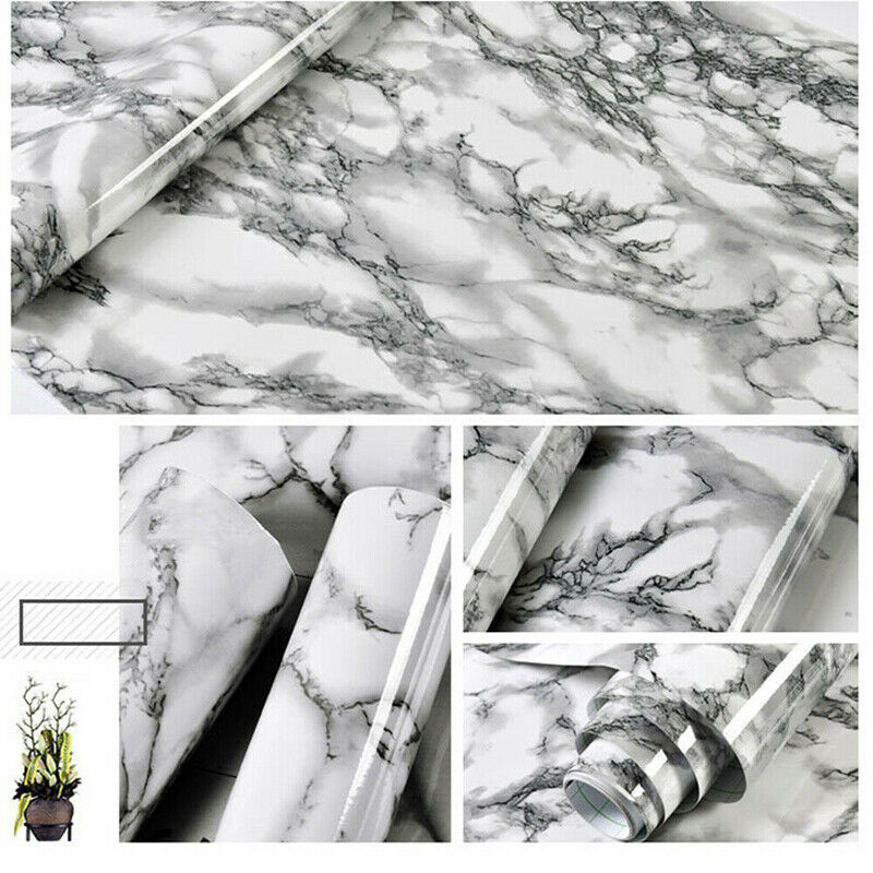 10M Marble Wall Sticker Decor Roll Wallpaper Self Adhesive Contact Paper PVC