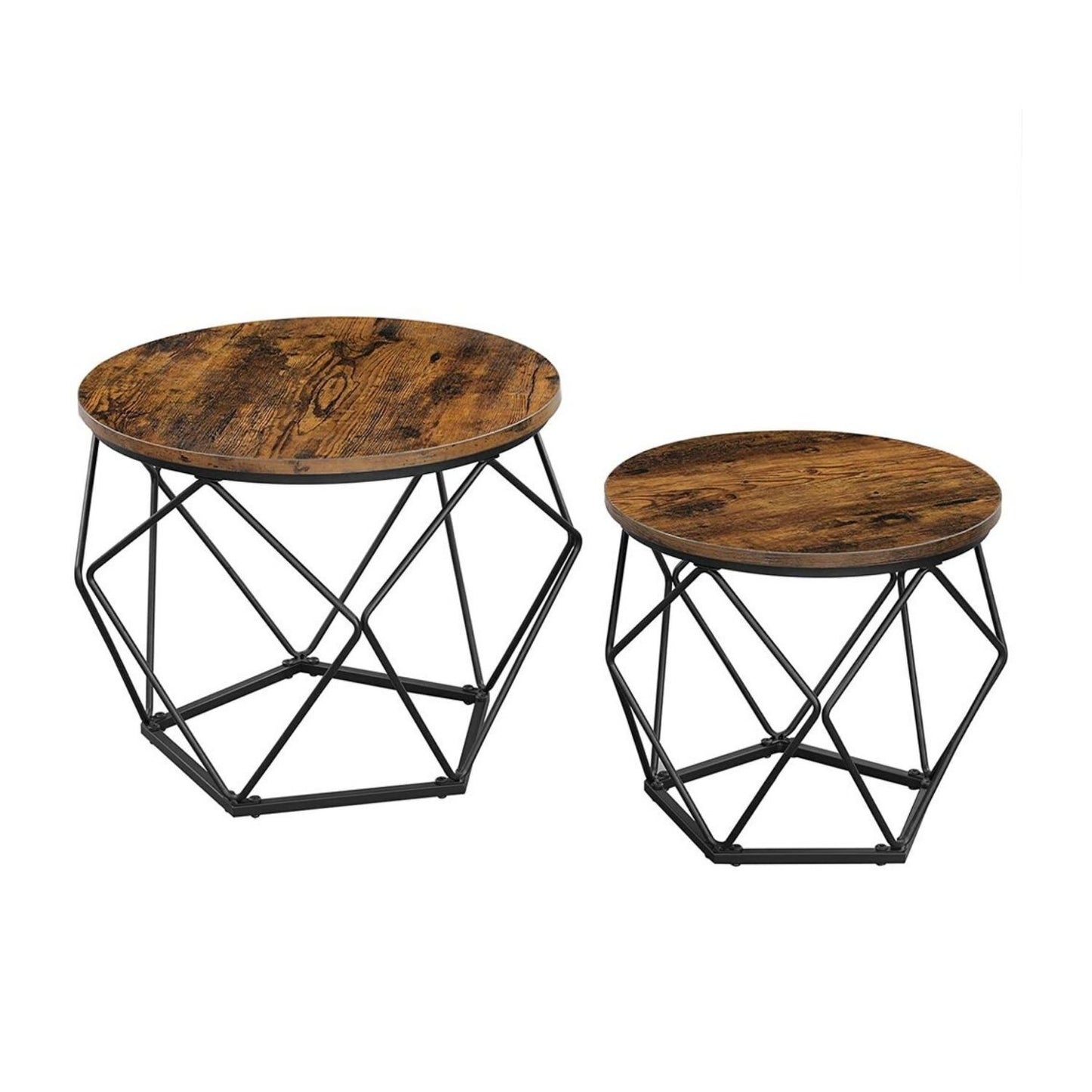 Vasagle Set of 2 Nesting Tables Coffee Tables Side Tables End Tables