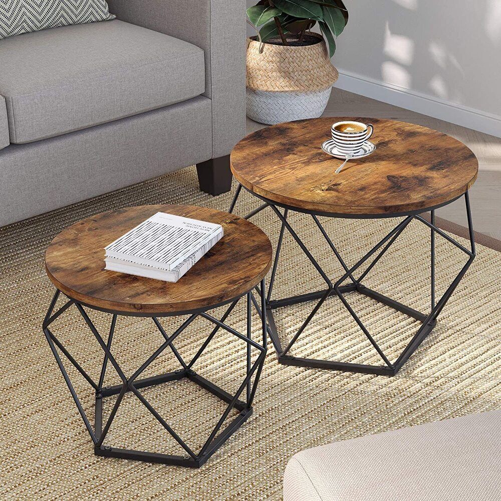 Vasagle Set of 2 Nesting Tables Coffee Tables Side Tables End Tables