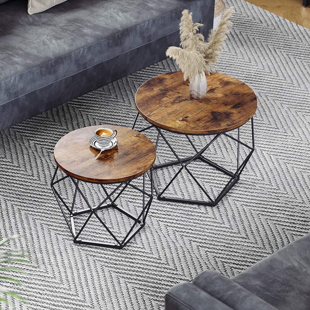 Vasagle Set of 2 Nesting Tables Coffee Tables Side Tables End Tables