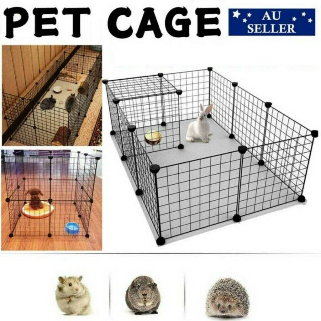 10 PCS PANEL PET DOG PLAYPEN PUPPY EXERCISE CAGE ENCLOSURE FENCE CAT PLAY PEN