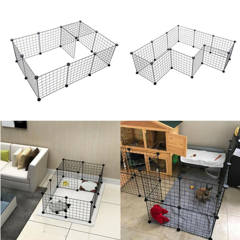 10 PCS PANEL PET DOG PLAYPEN PUPPY EXERCISE CAGE ENCLOSURE FENCE CAT PLAY PEN