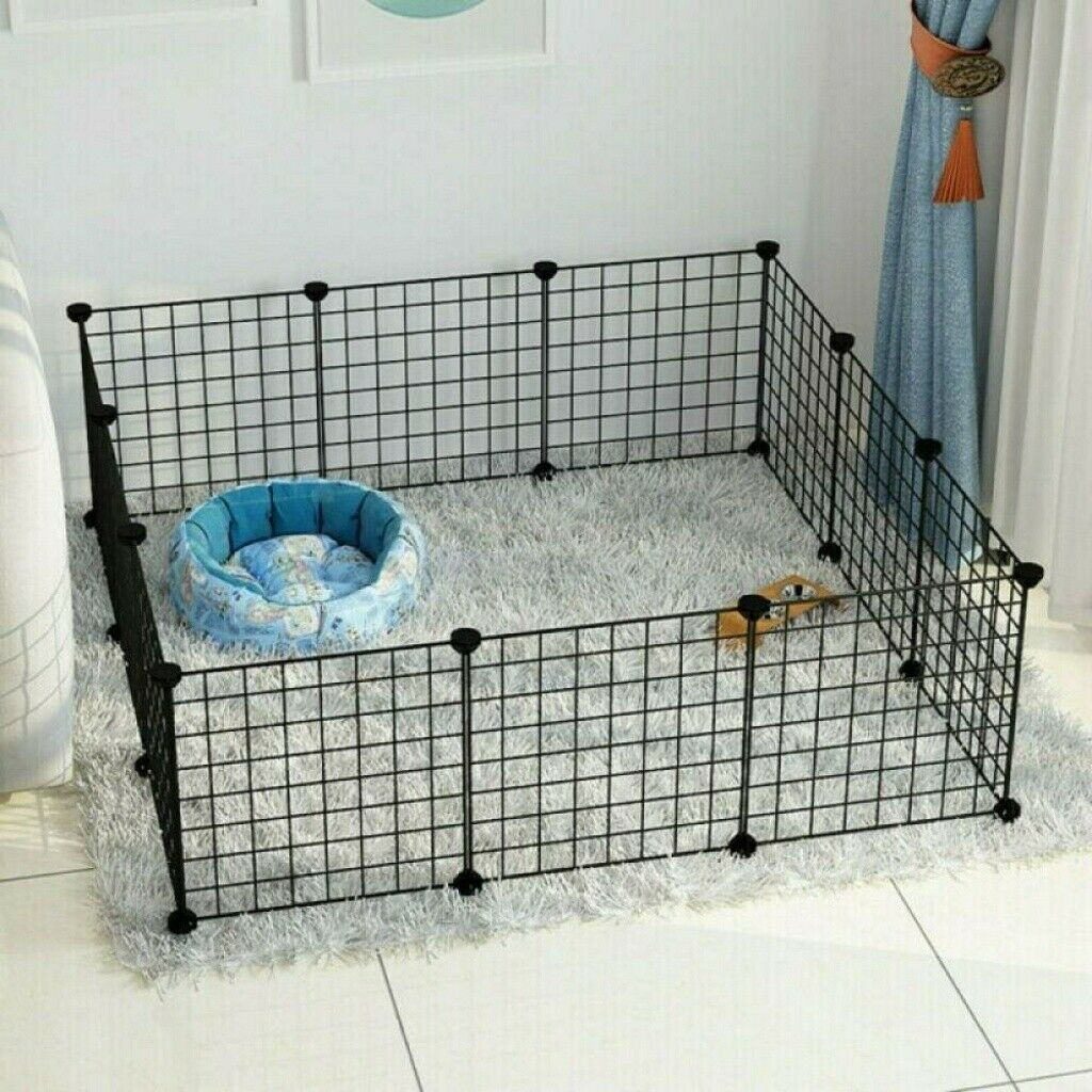 10 PCS PANEL PET DOG PLAYPEN PUPPY EXERCISE CAGE ENCLOSURE FENCE CAT PLAY PEN