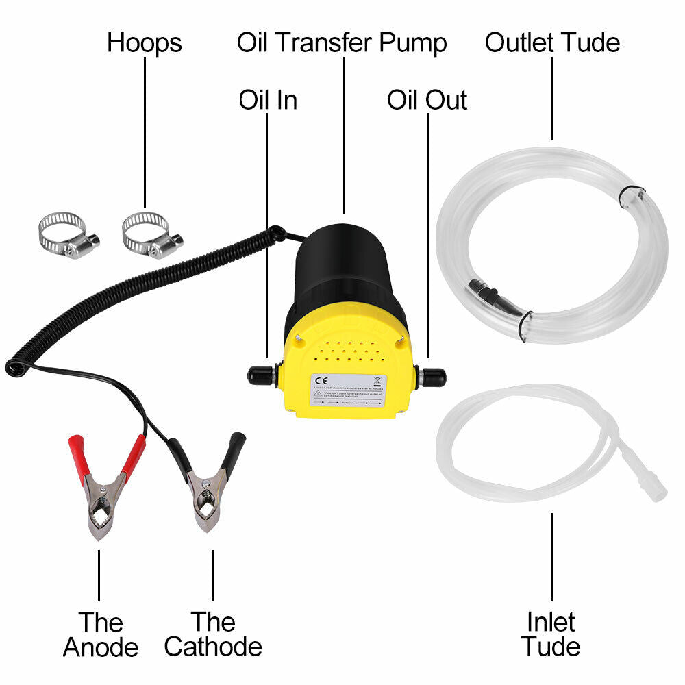 12V Oil Extractor Pump Diesel Transfer Fuel Suction for Car Boat Engine Electric