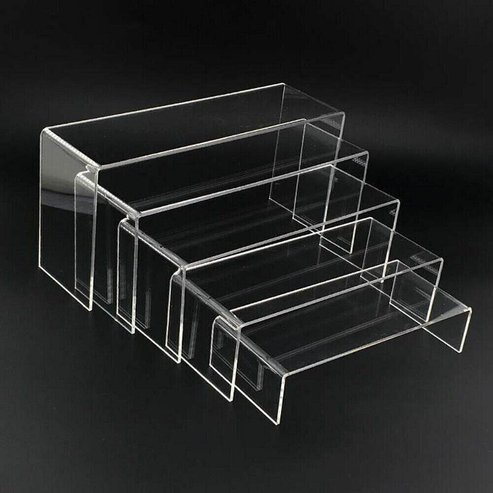 5PCS Jewellery Stand Riser Display Makeup Holders Clear Organisers Rack Acrylic