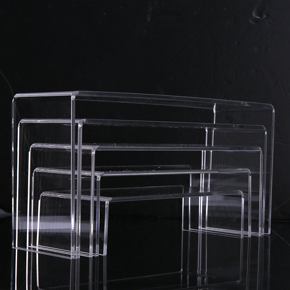 5PCS Jewellery Stand Riser Display Makeup Holders Clear Organisers Rack Acrylic