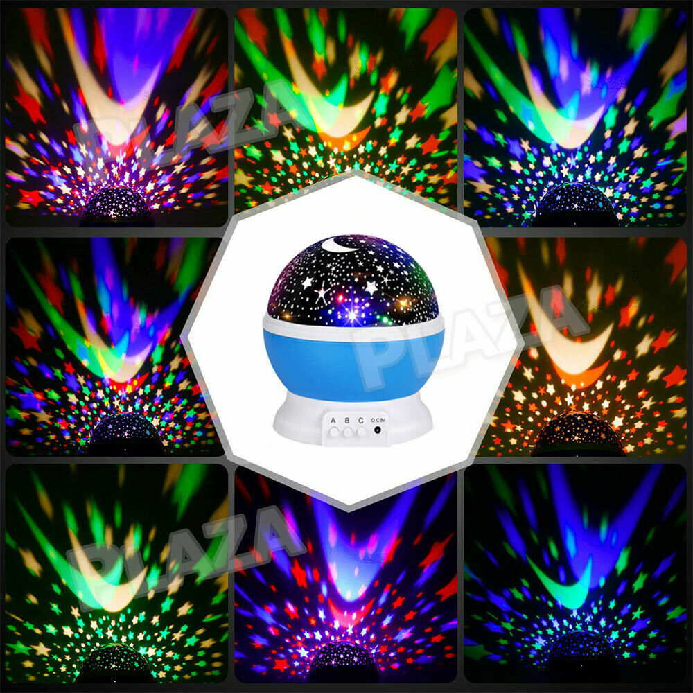 LED Night Star Galaxy Projector Light Lamp Rotating Starry Baby Room Kids Gift