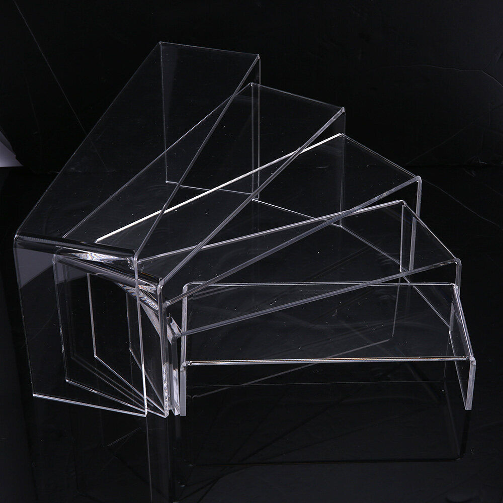 5PCS Jewellery Stand Riser Display Makeup Holders Clear Organisers Rack Acrylic