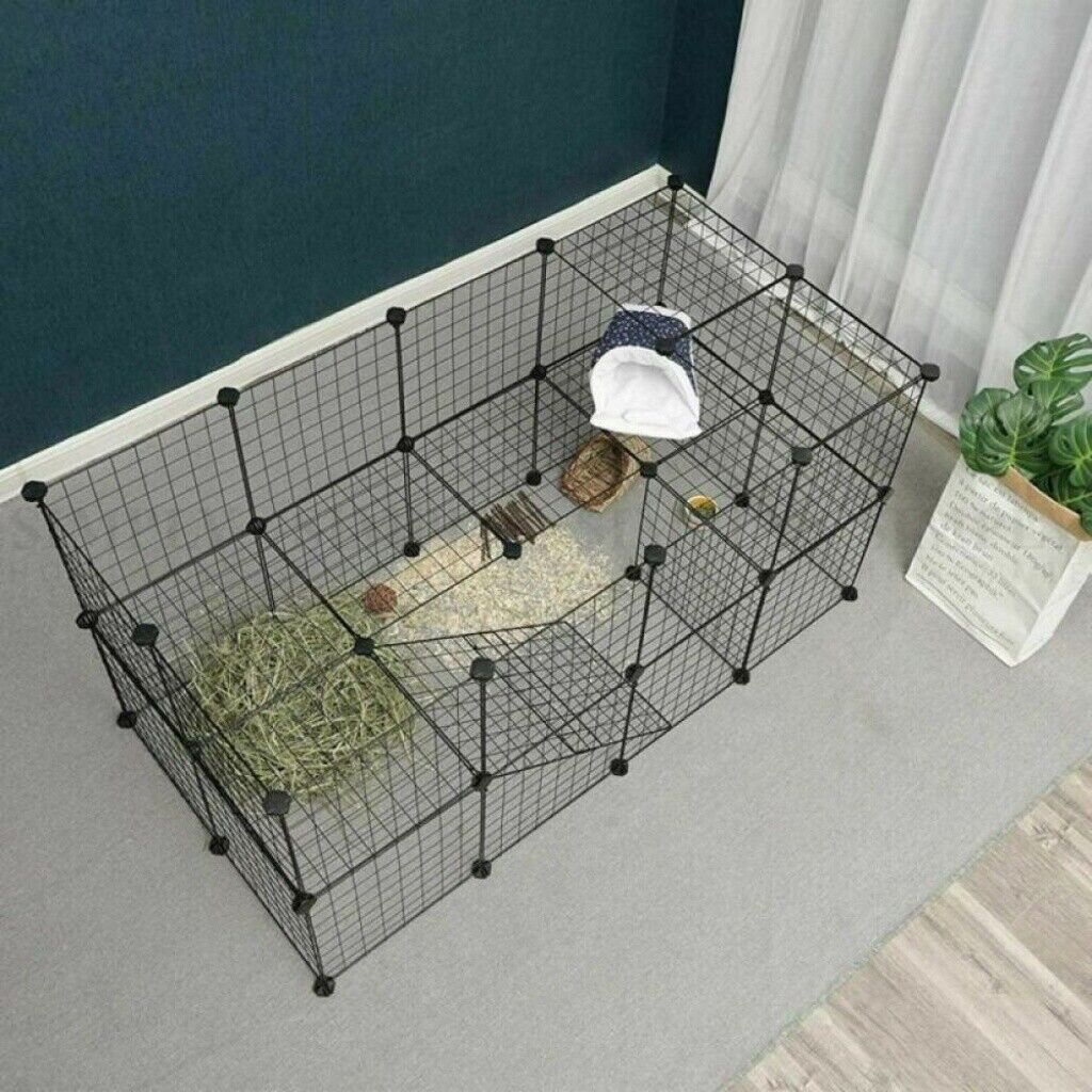 10 PCS PANEL PET DOG PLAYPEN PUPPY EXERCISE CAGE ENCLOSURE FENCE CAT PLAY PEN