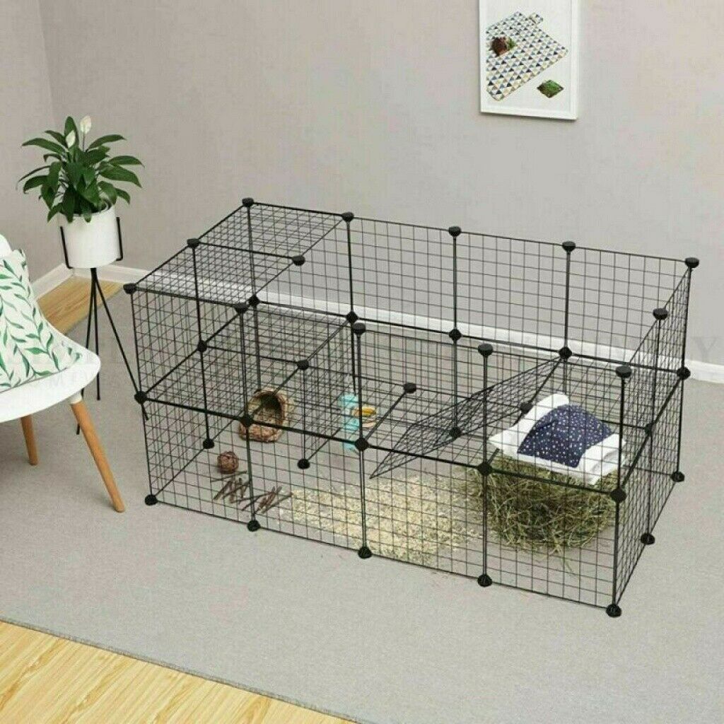 10 PCS PANEL PET DOG PLAYPEN PUPPY EXERCISE CAGE ENCLOSURE FENCE CAT PLAY PEN