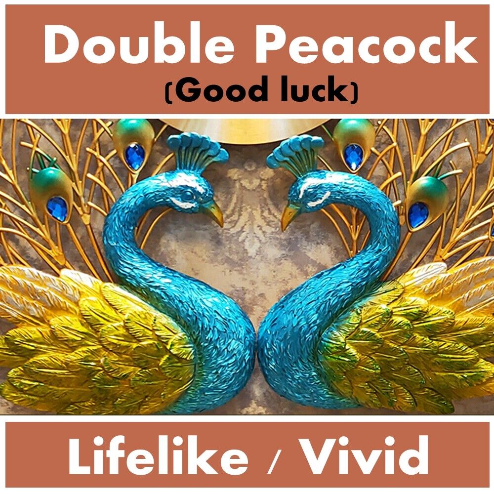 3D Peacock Wall Clock Quartz Creative Personality Modern Art Living Room Decor