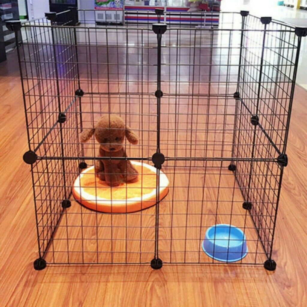 10 PCS PANEL PET DOG PLAYPEN PUPPY EXERCISE CAGE ENCLOSURE FENCE CAT PLAY PEN