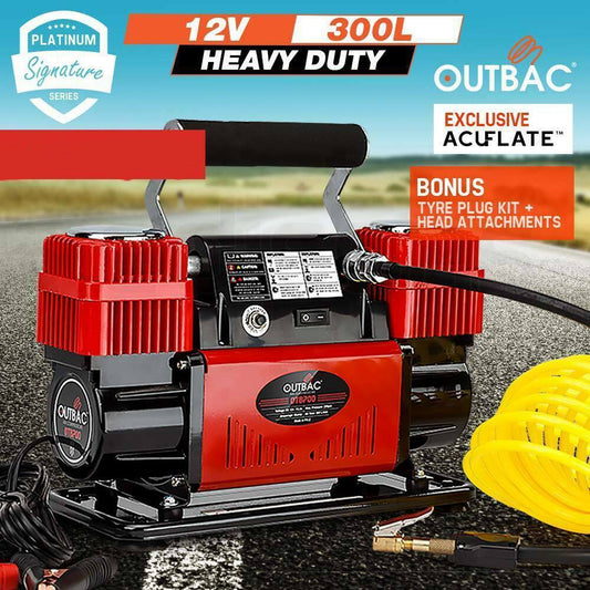 OUTBAC Car Air Compressor 12v 4x4 Tyre Deflator 4wd Inflator Portable 300L/min